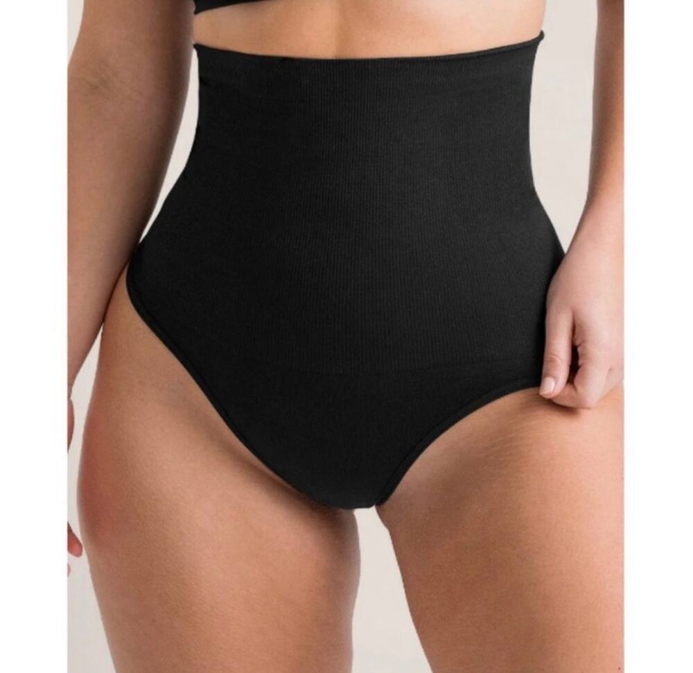 Shapermint Empetua All Day Every Day Shaper Panty Thong Black Sz L